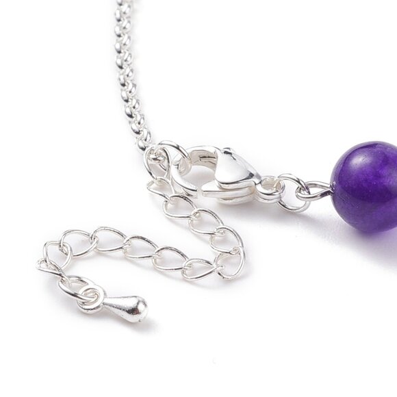 NWOT Natural Mashan Jade Beaded Bracelet with Shell Star Charm Stainless 2/$10 - Picture 5 of 5